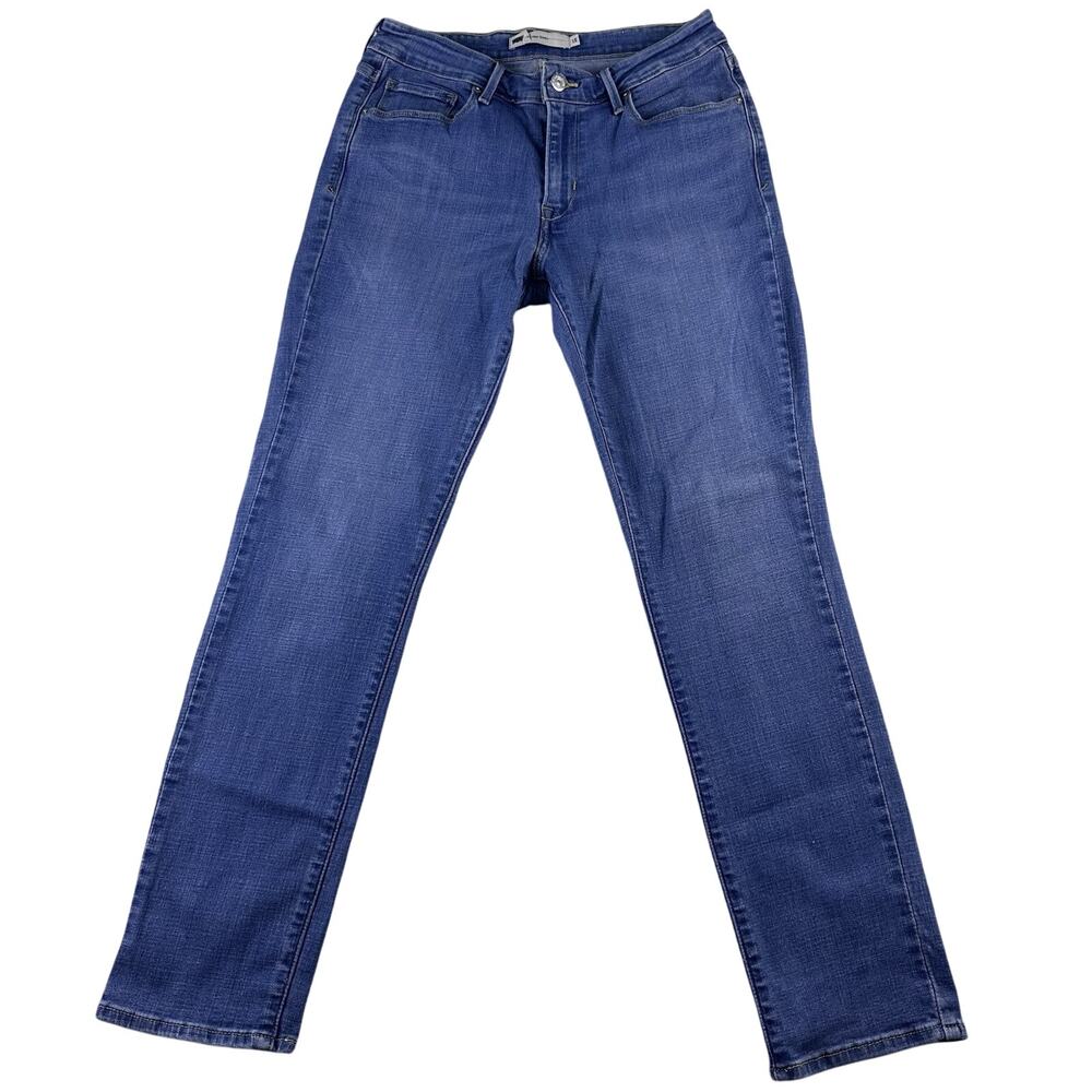 Womens Levis Skinny Jeans Mid Rise 10 (actual 28/30)‎ Blue Denim Zip Fly Casual